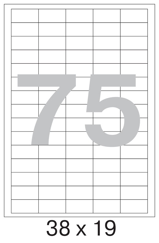 ЭКОНОМ 38х19мм, белые, 75шт/A4, 100л/пач